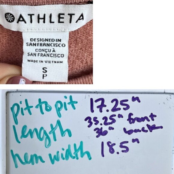 ATHLETA Balance Dress French Terry Athletic Dress in Rose Pink Size S - Picture 11 of 16